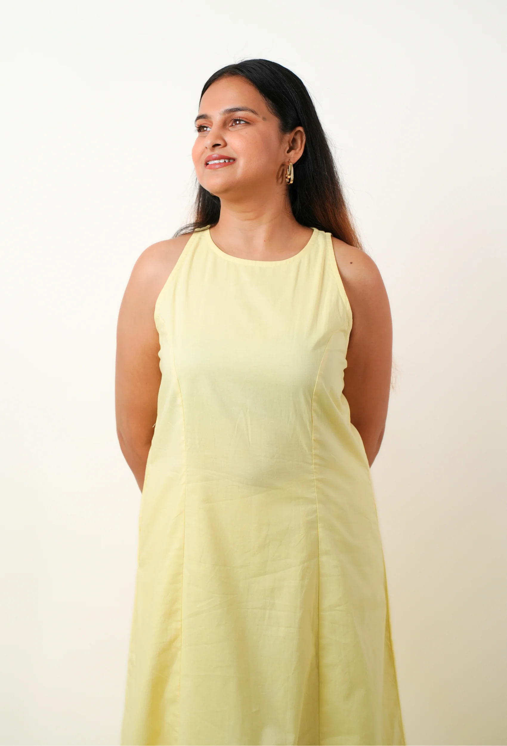Yellow Haze Cotton Kurta with Pants - Set of 2 - Image 5